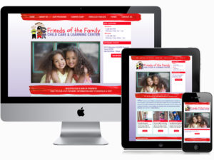 Friends of the Family Child Care Center website designed by Go Mobile With Dave
