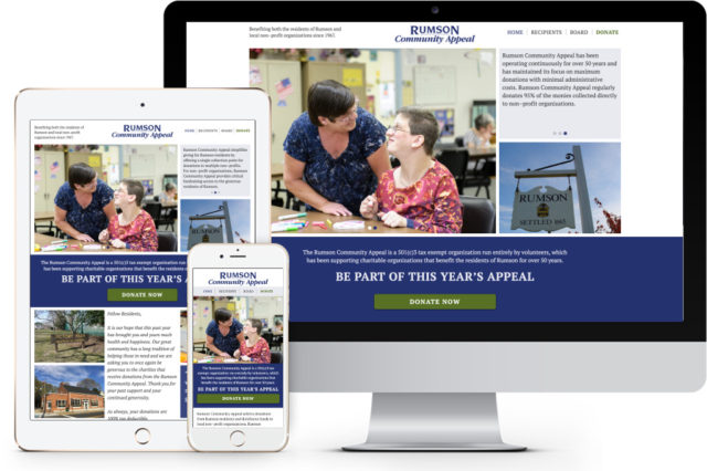 Rumson Community Appeal website designed by Go Mobile With Dave