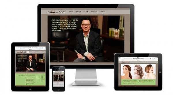 Salon Nesci website designed by Go Mobile With Dave